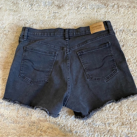 Levi’s High Rise Shorts Jean Denim Cut Offs Black High Waist: 12/31 - Picture 10 of 12